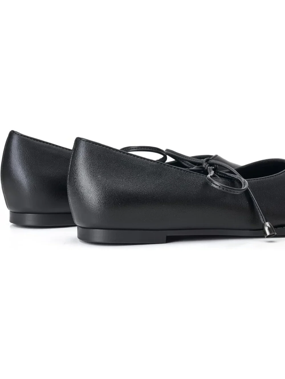 Women's Black Mary Jane Ballet Flats Square Toe Bow Comfort Dress Shoes